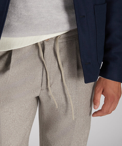 Slim fit flannel trousers , Incotex | Slowear