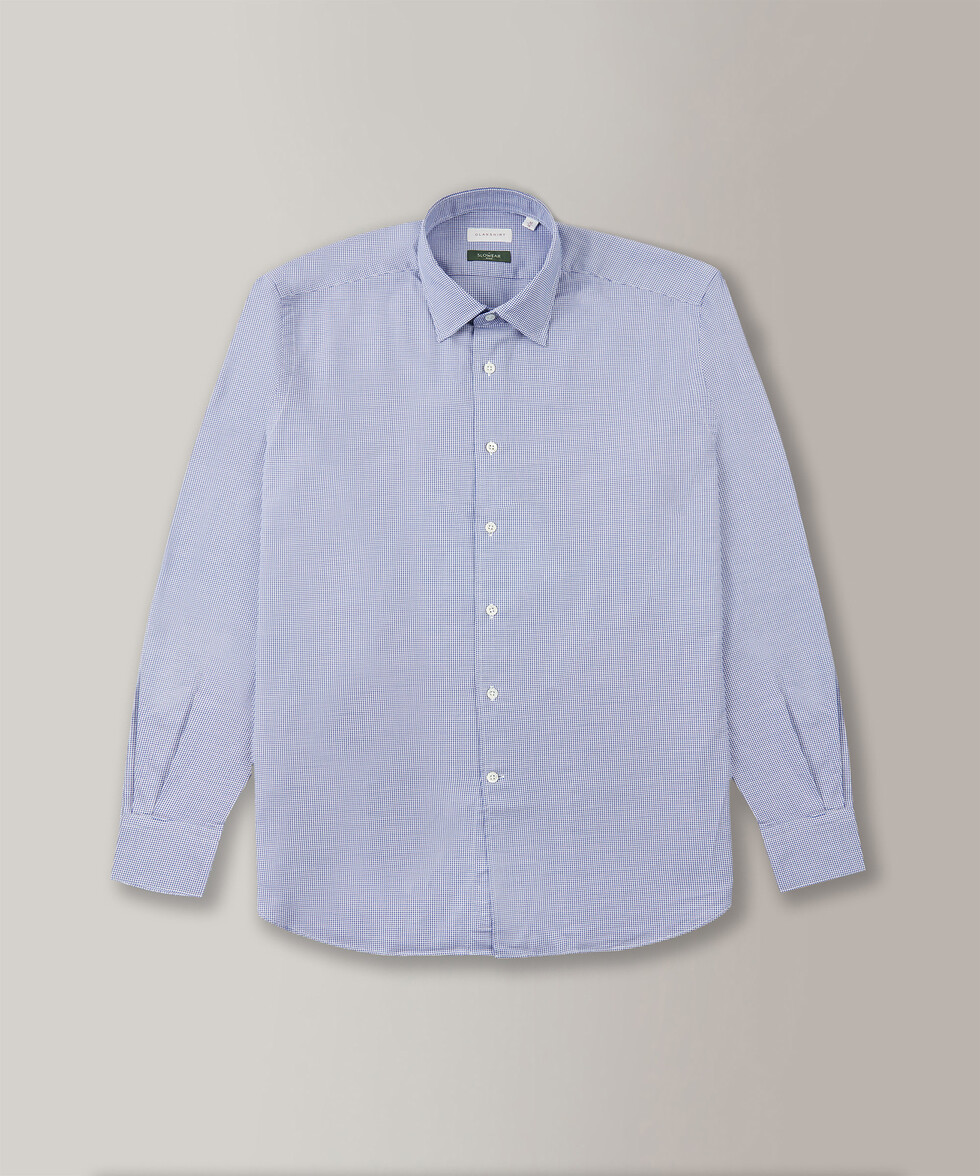 Camicia regular fit in cotone Oxford pied de poule , Glanshirt | Slowear