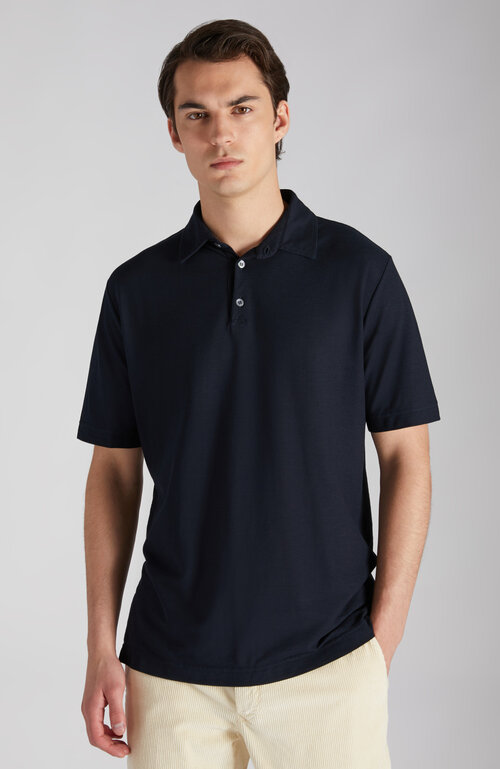 helder Triviaal Gelach Slim Fit Polo Shirt in IceCotton | Zanone | Slowear