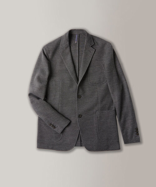 Jersey hopsack slim fit jacket , Montedoro | Slowear