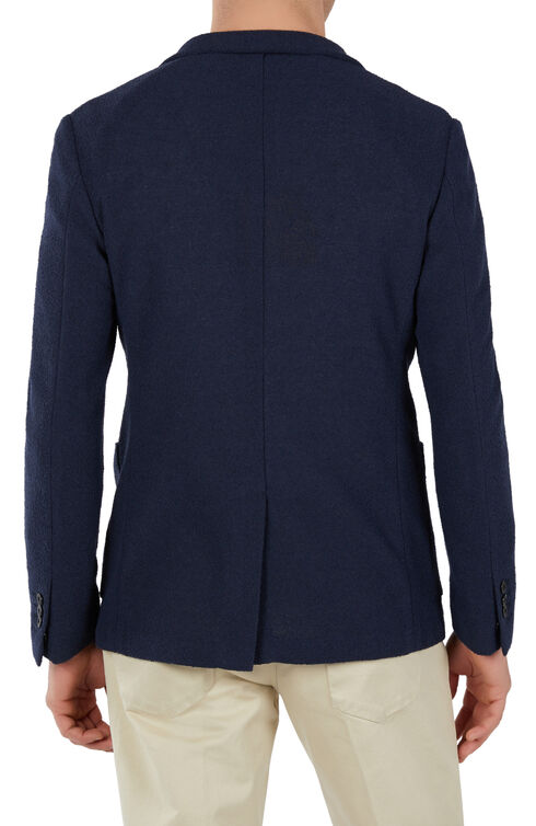 Single-breasted slim fit unlined jacket with two terry-effect buttons , Montedoro | Slowear