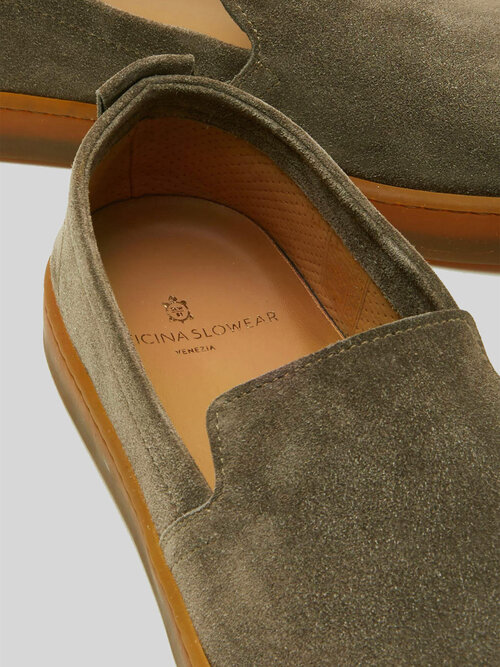 Suede calfskin espadrilles with rubber soles , Officina Slowear | Slowear