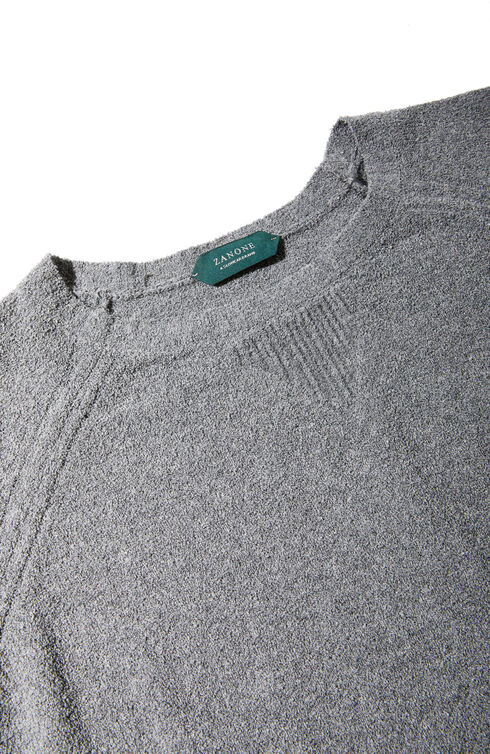 Long-sleeve regular-fit cotton bouclé sweater , Zanone | Slowear
