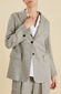 Loose fit single-breasted blazer in pure linen chevron , Slowear Montedoro | Slowear