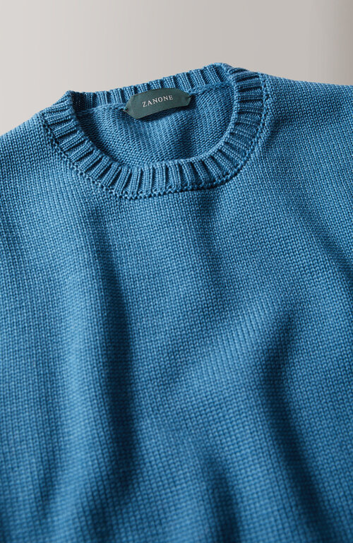 Certified merino wool slim-fit crewneck sweater, Zanone