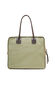 Travel bag in cotton with light green leather details , Officina Slowear | Slowear
