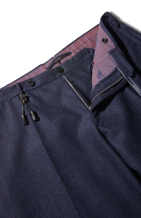 Pantalone slim fit in flanella cardata , Incotex - Venezia 1951 | Slowear
