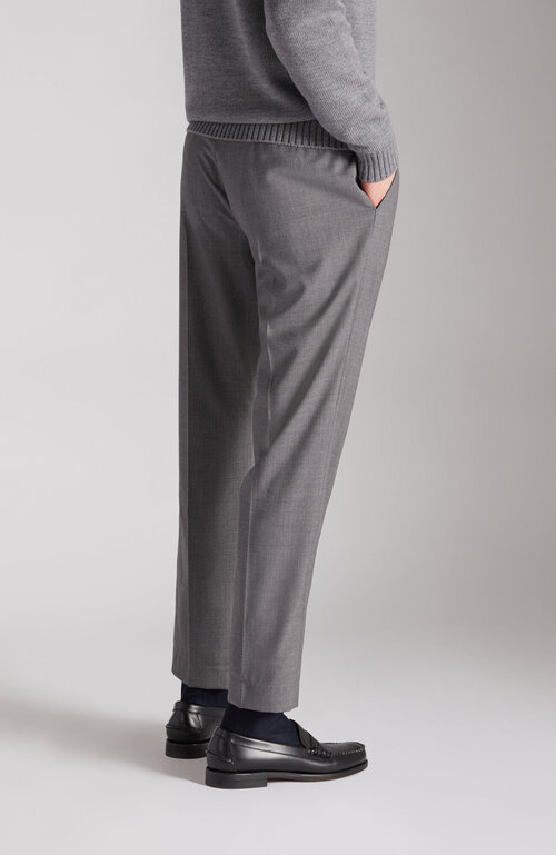 Slim fit tropical wool trousers , Incotex | Slowear