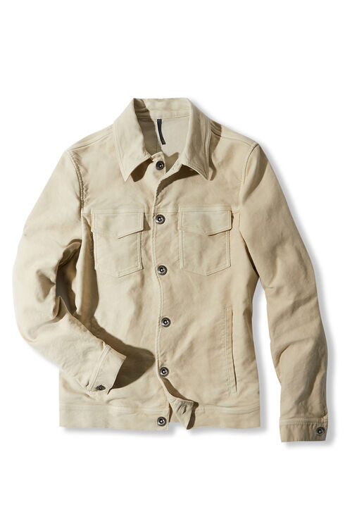 Semi-lined Moleskin blouse , Montedoro | Slowear