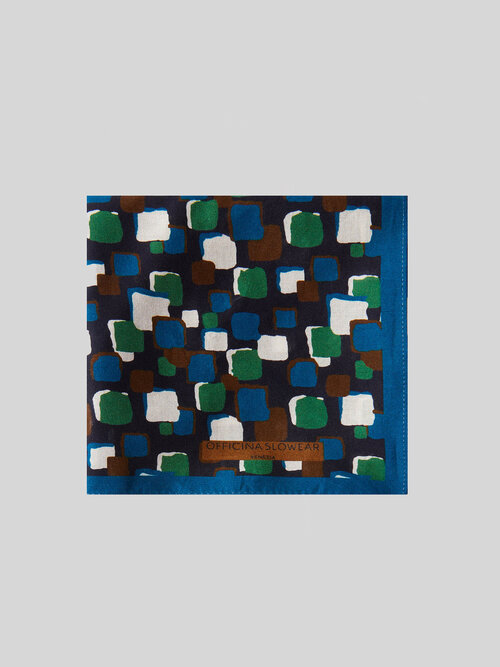 Patterned cotton pocket square , Officina Slowear | Slowear
