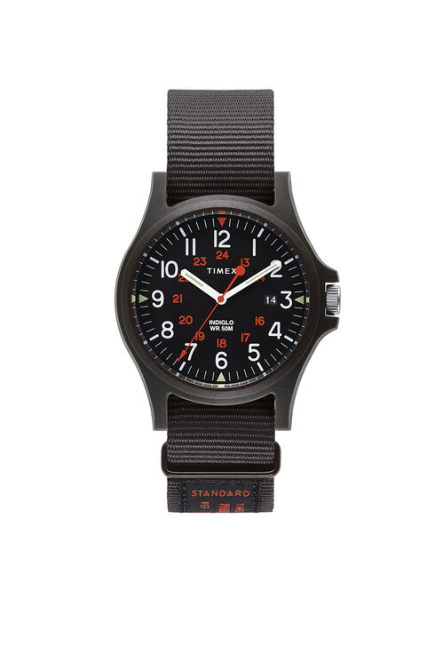 Diver's watch with resin case and double strap , Timex | Slowear