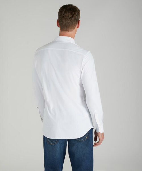 Hemd Slim Fit aus technischem Wash & Wear-Jersey , Glanshirt | Slowear