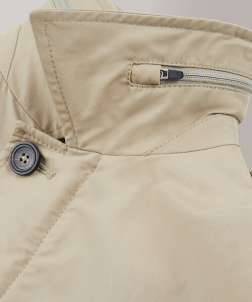 Regular-fit Franchigia in cotton and water-repellent technical fabric , Montedoro | Slowear