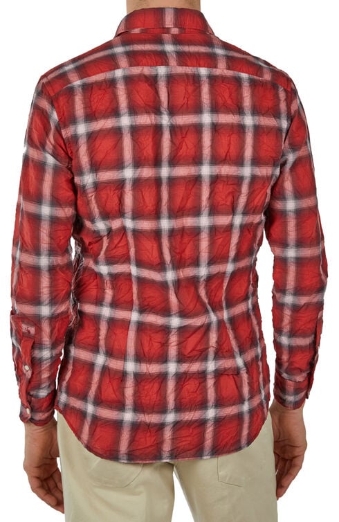 Slim fit shirt in patterned technical cotton , Glanshirt | Slowear