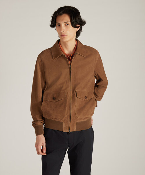 Regular-fit suede jacket , Montedoro | Slowear