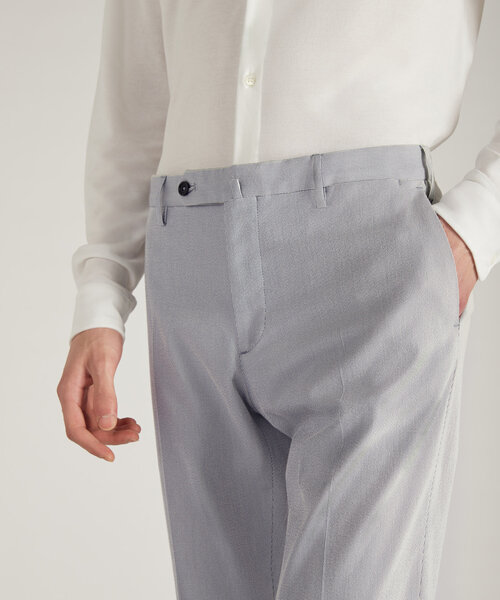 Pantalon slim fit en seersucker , Incotex | Commerce Cloud Storefront Reference Architecture