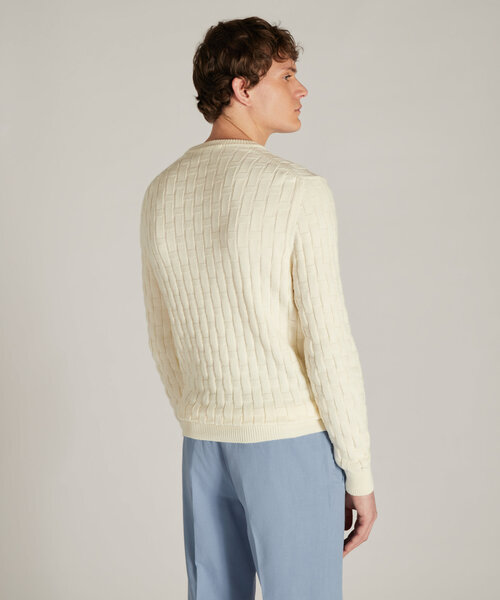 Slim-fit crew neck sweater in certified cotton , Zanone | Slowear