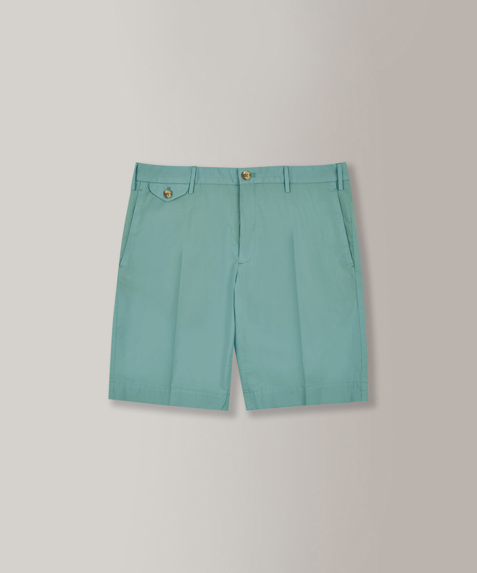 Slim-fit Bermuda shorts in certified summer poplin , Incotex | Slowear