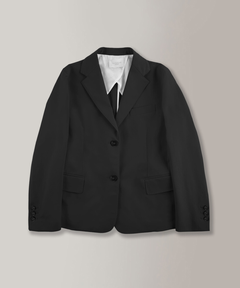 Slim fit jacket in two-way stretch gabardine , Montedoro | Slowear