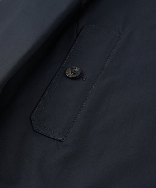 Regular-fit carcoat in cotton and water-repellent technical fabric , Montedoro | Slowear