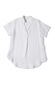 Short sleeve shirt with mandarin collar in linen , Slowear Glanshirt | Slowear