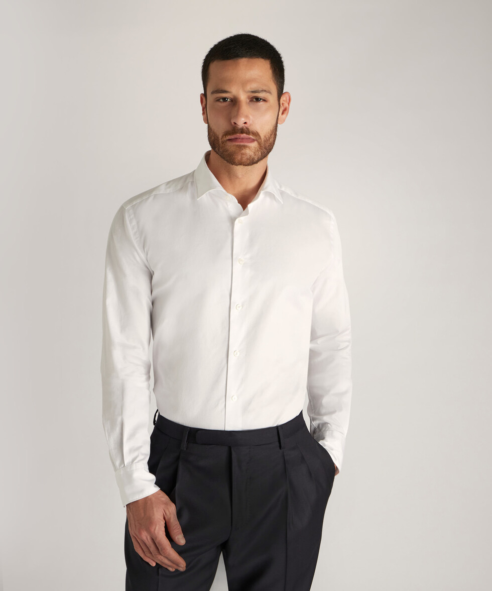 Hemd, Slim Fit, aus Oxford-Baumwolle , Glanshirt | Slowear