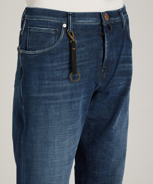 Tapered fit five-pocket stretch denim trousers , Incotex Blue Division | Slowear