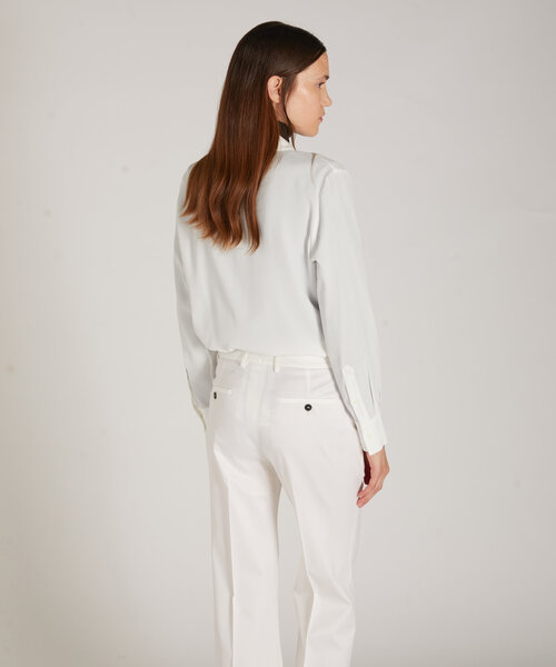 Camicia regular fit in crepe-de-chine misto seta , Slowear Glanshirt | Slowear
