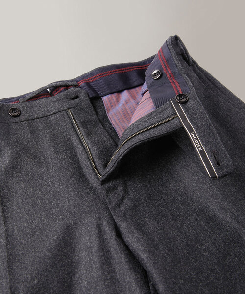 Slim fit flannel trousers , Incotex Venezia 1951 | Slowear