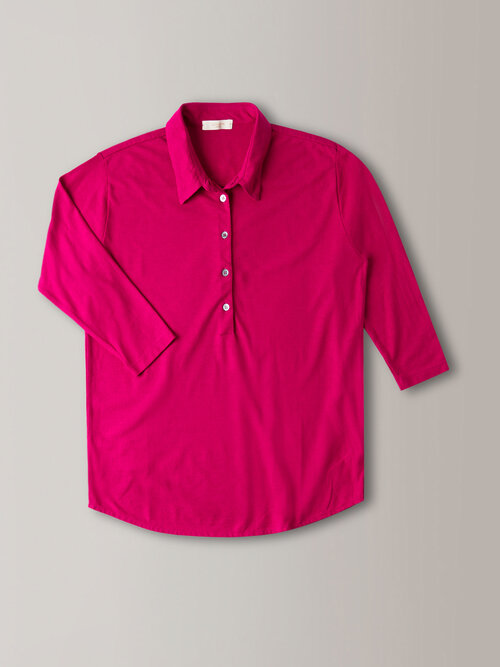 Regular fit long-sleeved polo shirt in organic IceCotton , Slowear Zanone | Slowear