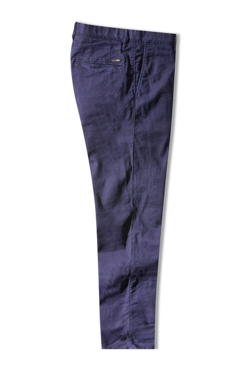 Slim fit trousers in stretch "drill-linen" , Incotex - Slacks | Slowear