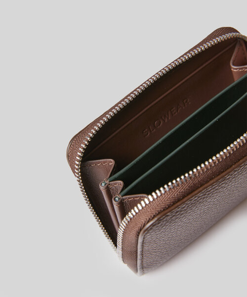 Hammered leather zipped card holder , Slowear | Slowear