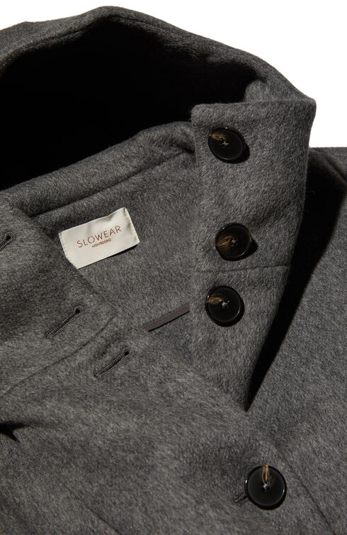 Loose-fit unlined parka in wool and cashmere velour , Slowear Montedoro | Slowear