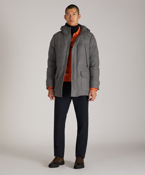 Water-repellent wool comfort fit jacket | | parka Slowear Montedoro US
