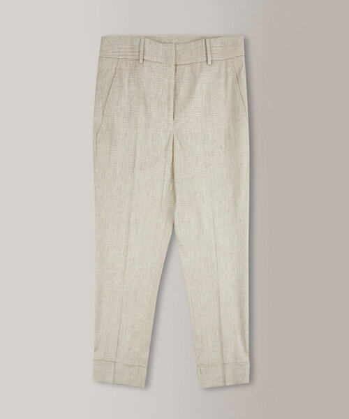 Pantalon regular fit en lin prince-de-galles mélangé , Incotex | Commerce Cloud Storefront Reference Architecture