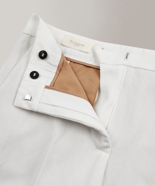 Pantalon regular fit en sergé de lyocell et lin , Incotex | Commerce Cloud Storefront Reference Architecture