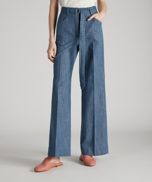 Pantalone wide fit in denim leggero , Incotex | Slowear