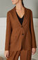 Single-breasted blazer in light brown viscose and wool , Slowear Montedoro | Slowear