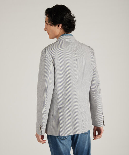 Regular fit seersucker jacket , Montedoro | Slowear