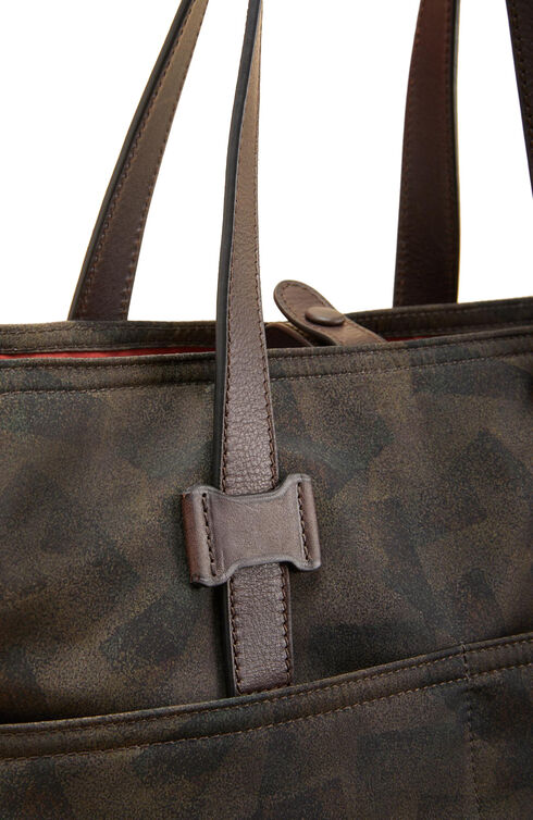 Business bag in military nylon with leather details , Officina Slowear | Slowear