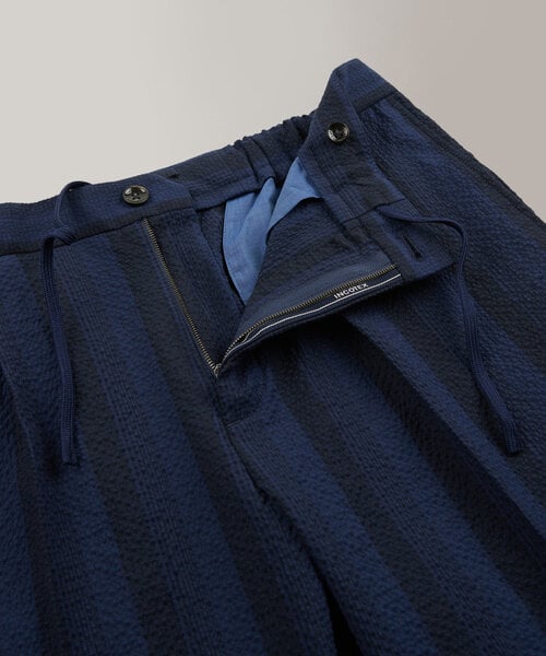 Pantalon straight fit en seersucker , Incotex | Commerce Cloud Storefront Reference Architecture