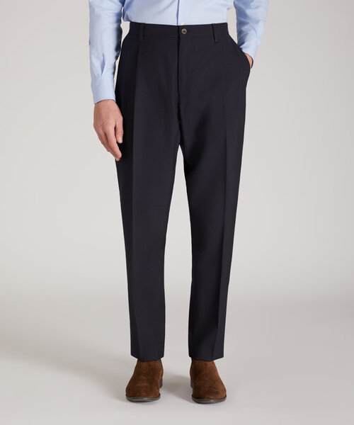 Wool blend classic fit trousers with internal illustration , Incotex | Slowear