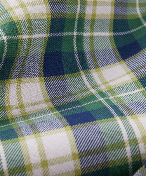 Slim-fit organic cotton jacket with Madras pattern , Montedoro | Slowear