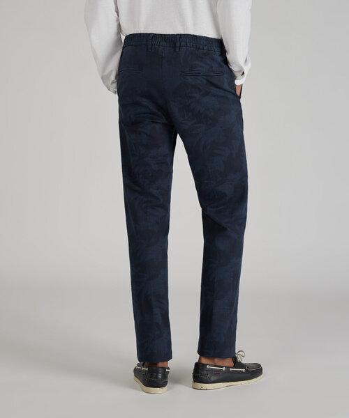 Slim-fit cotton trousers with print , Incotex | Slowear