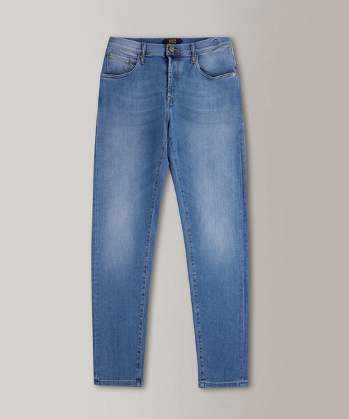 Pantalon à cinq poches tapered fit en denim stretch , Incotex Blue Division | Commerce Cloud Storefront Reference Architecture