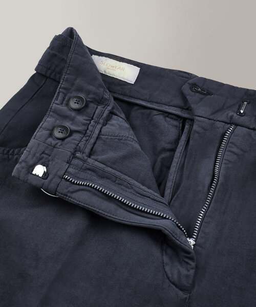 Pantalon regular fit en sergé de coton et lin certifiés , Incotex | Commerce Cloud Storefront Reference Architecture