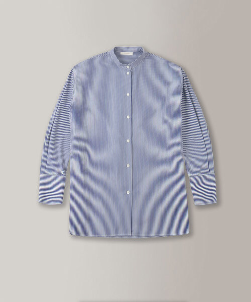 Striped cotton poplin shirt , Glanshirt | Slowear