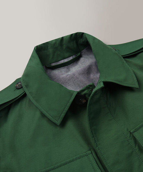 Regular-fit Franchigia in cotton and water-repellent technical fabric , Montedoro | Slowear