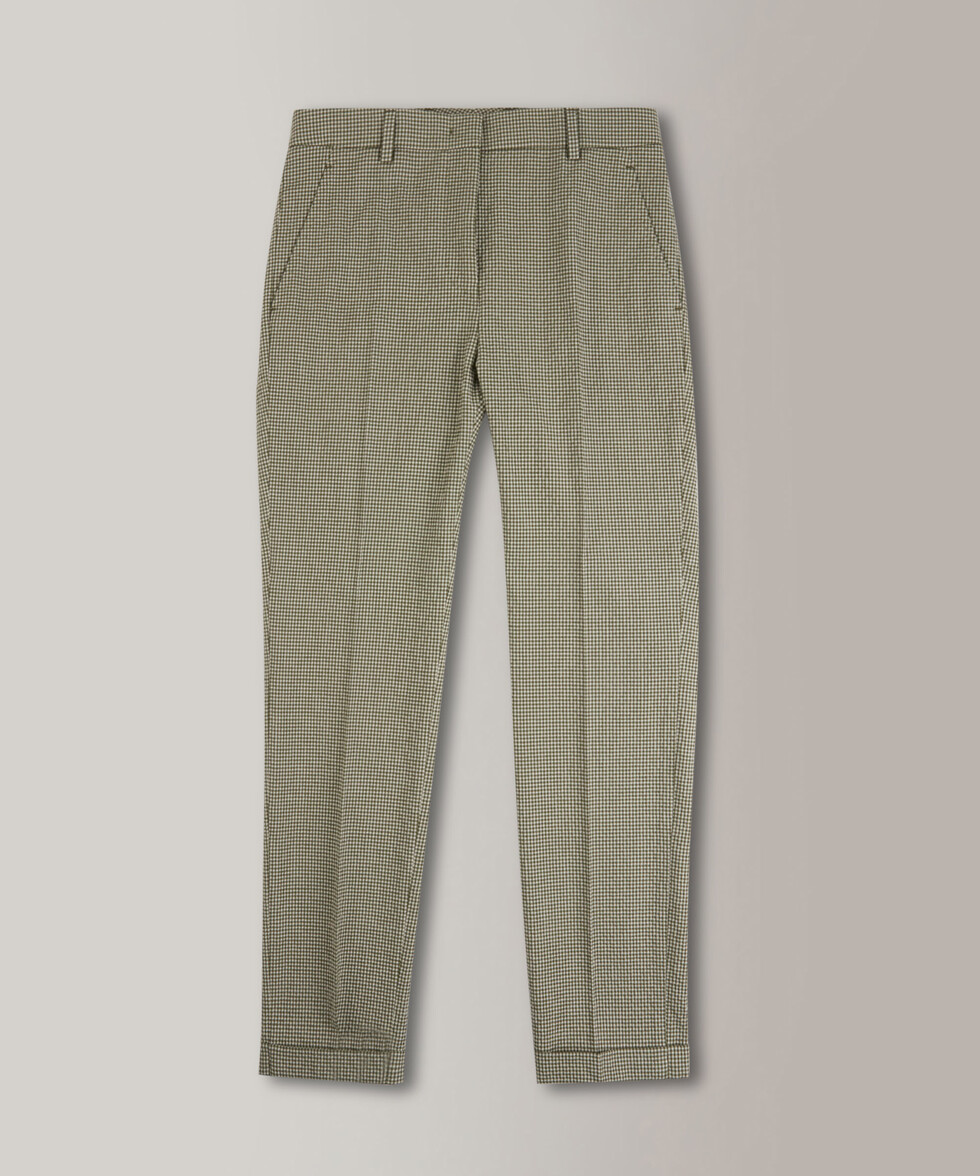 Pantalone slim fit in seersucker microvichy , Incotex | Slowear