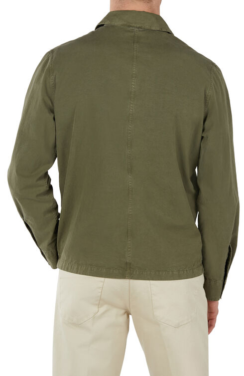 Regular fit cotton overshirt , Glanshirt | Slowear